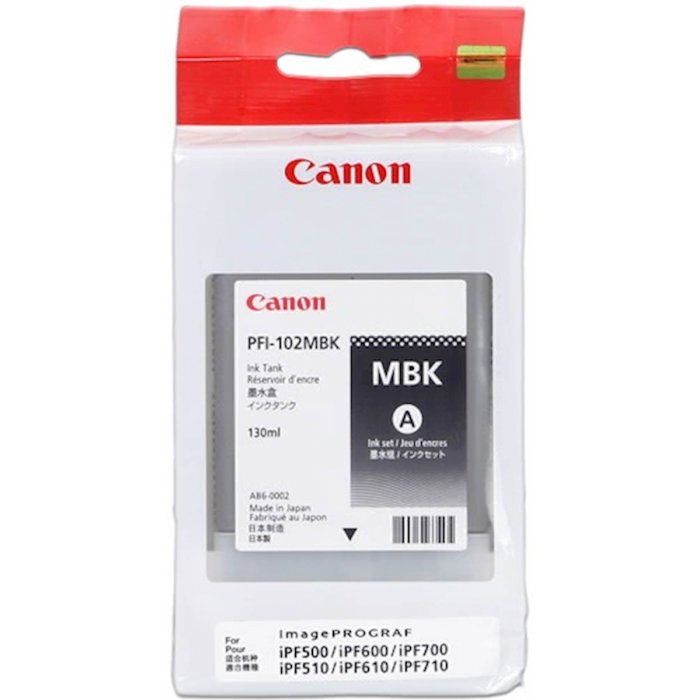 ČRNILO CANON PFI-102 MAT ČRNO ZA IPF500/600/700 130ml (0894B001AA)