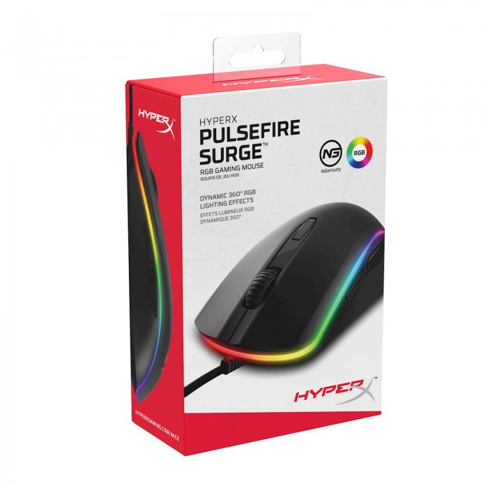 Miška HP HyperX PULSEFIRE SURGE, RGB, gaming, 16000 DPI, Simetrična oblika (4P5Q1AA) - slika 4