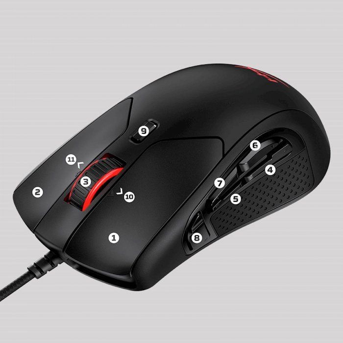 Miška HP HyperX PULSEFIRE Raid, RGB, Omron, 16000 DPI, 450 IPS, 50G (4P5Q3AA) - slika 2