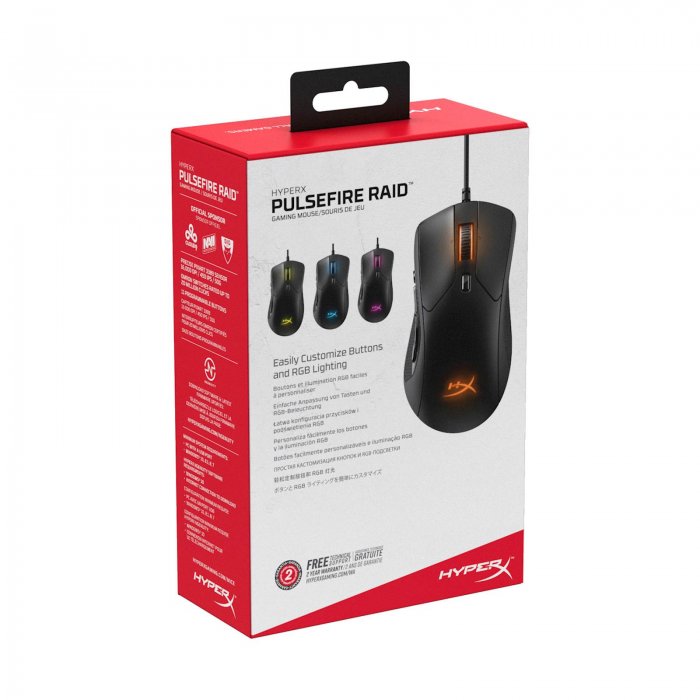 Miška HP HyperX PULSEFIRE Raid, RGB, Omron, 16000 DPI, 450 IPS, 50G (4P5Q3AA) - slika 7
